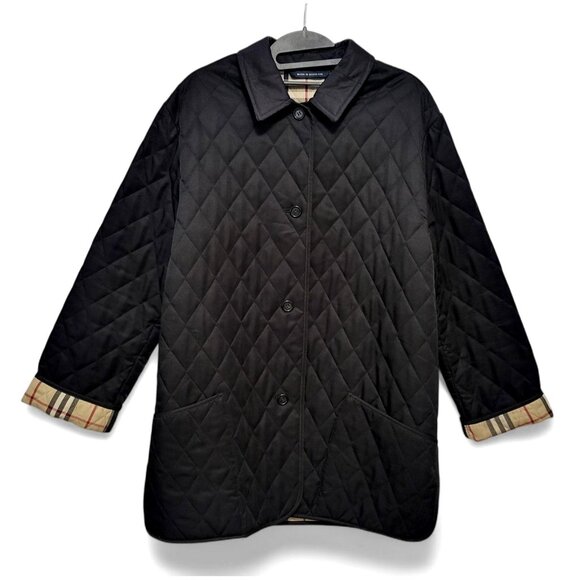 Burberry London Quilted Barn Jacket Nova Check Lining - Picture 2 of 16